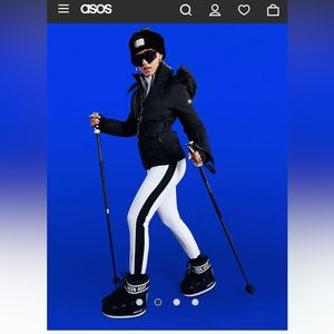 ASOS 4505 ski belted jacket with faux fur hood